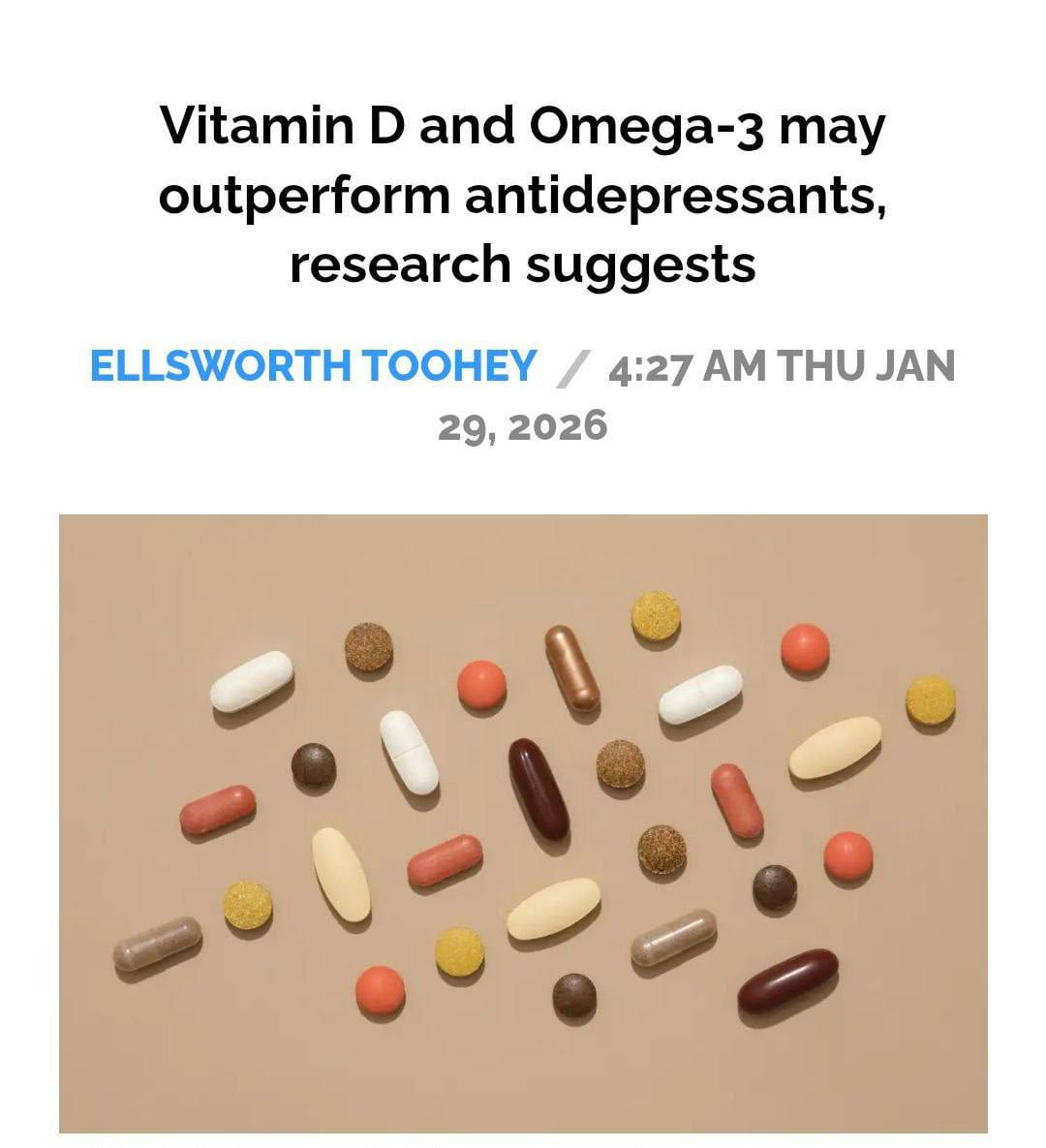 Витамин D и омега-3 лечат депрессию в 2–2,5 раза эффективнее, чем антидепрессанты — исследование. 1001708761316 81913